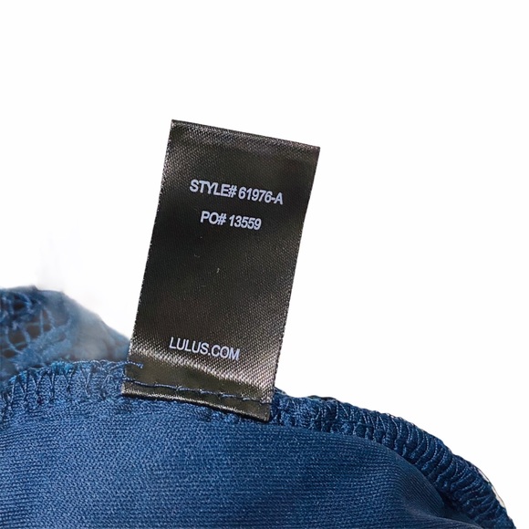 Lulus Love Poem Navy Blue Lace Mini Dress Halter - Picture 7 of 7